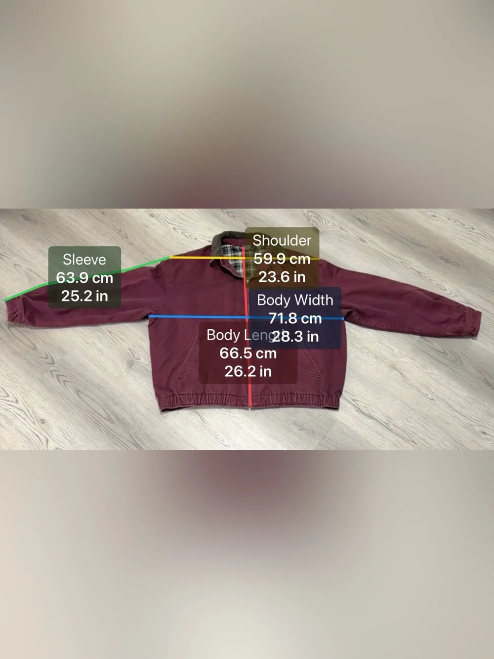 Vintage Polo Ralph Lauren Harrington Jacket Lined Corduroy Collar Burgundy XXL